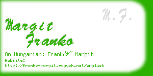 margit franko business card